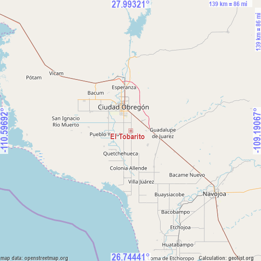 El Tobarito on map