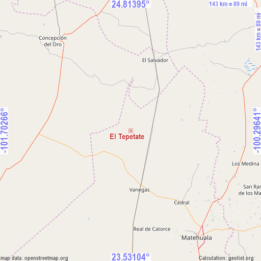 El Tepetate on map