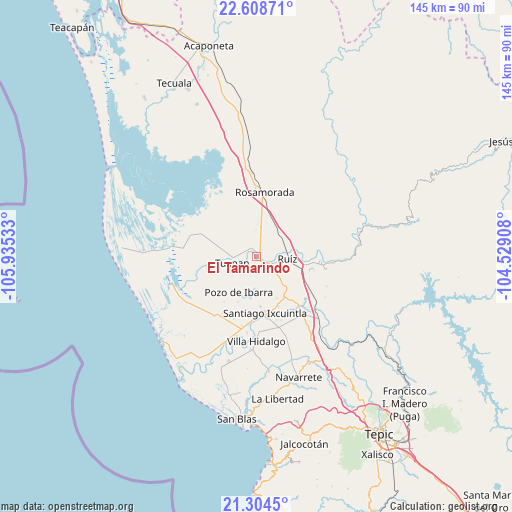 El Tamarindo on map