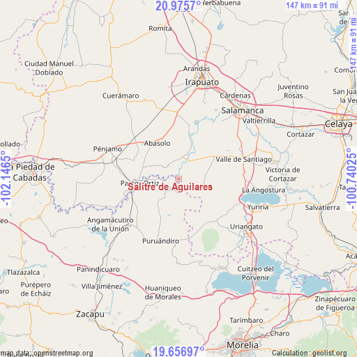Salitre de Aguilares on map