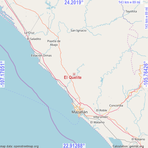 El Quelite on map