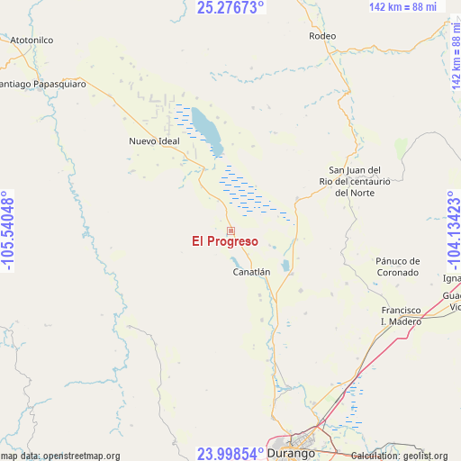 El Progreso on map