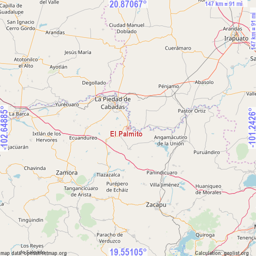 El Palmito on map