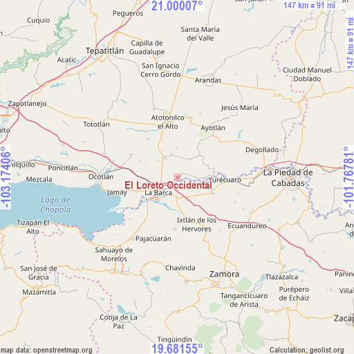 El Loreto Occidental on map