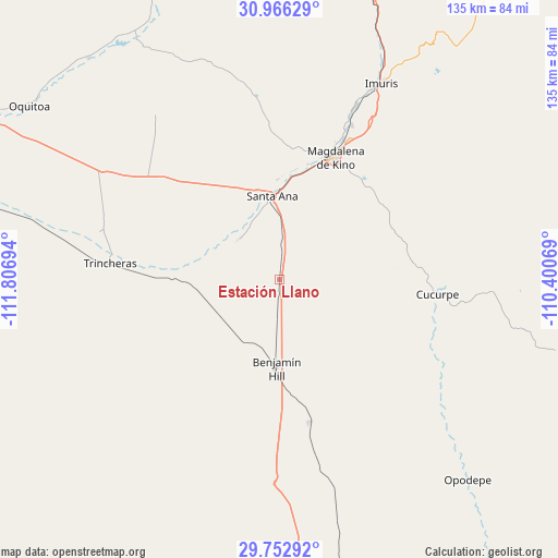 Estación Llano on map