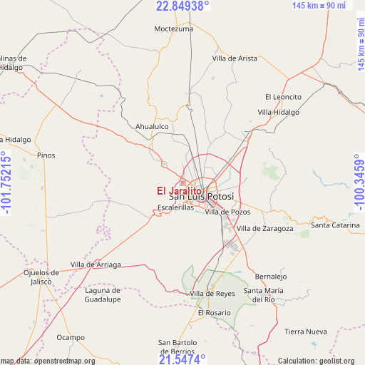 El Jaralito on map