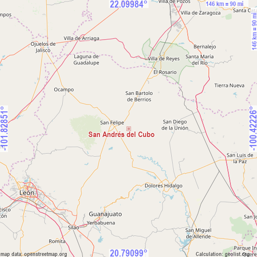 San Andrés del Cubo on map