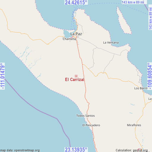 El Carrizal on map