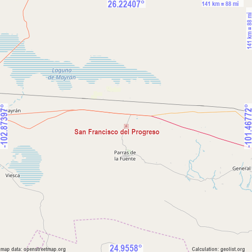 San Francisco del Progreso on map