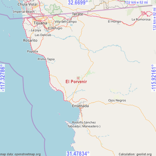 El Porvenir on map