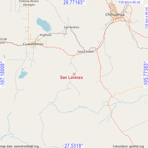 San Lorenzo on map