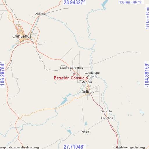 Estación Consuelo on map