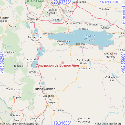 Concepción de Buenos Aires on map