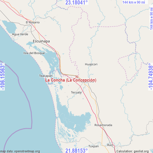 La Concha (La Concepción) on map