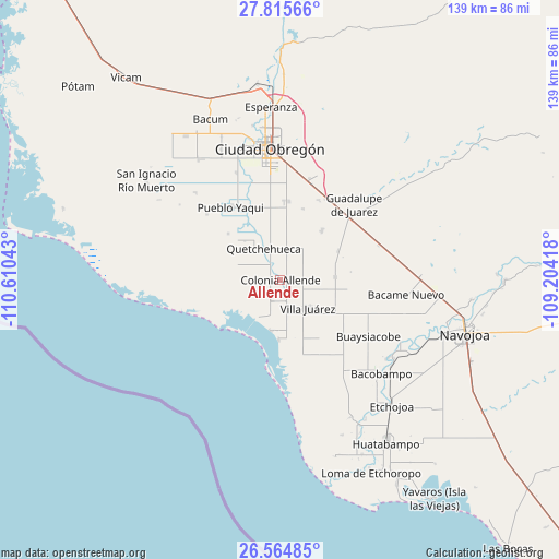 Allende on map