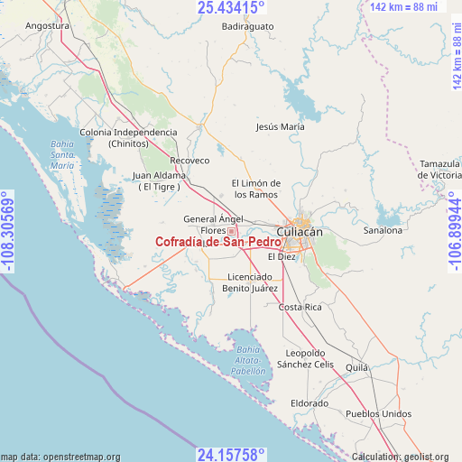 Cofradía de San Pedro on map