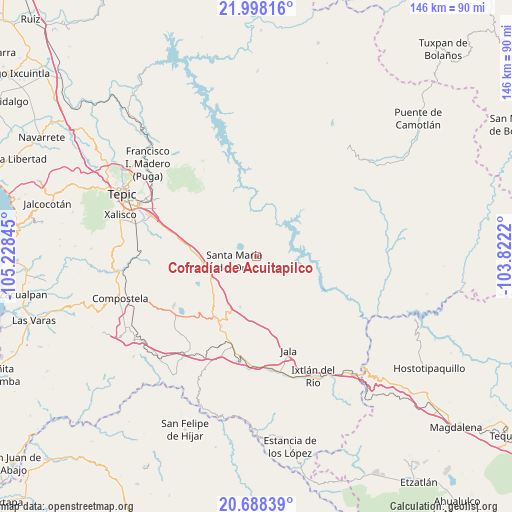 Cofradía de Acuitapilco on map