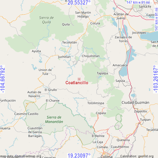 Coatlancillo on map
