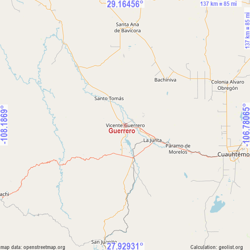 Guerrero on map