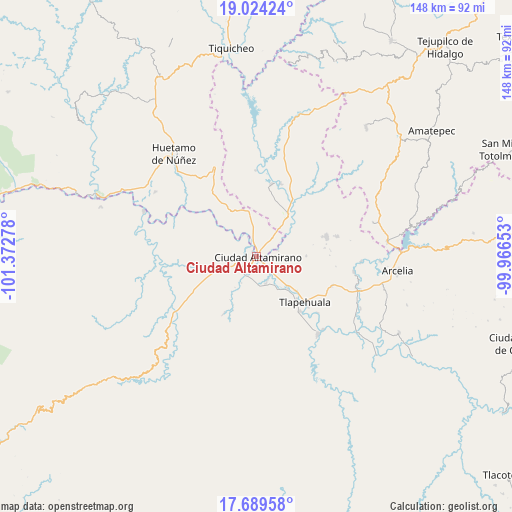 Ciudad Altamirano on map