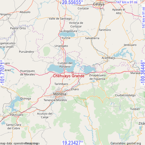Chehuayo Grande on map