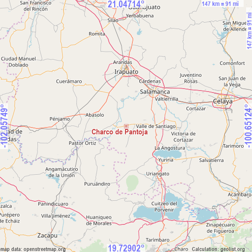 Charco de Pantoja on map