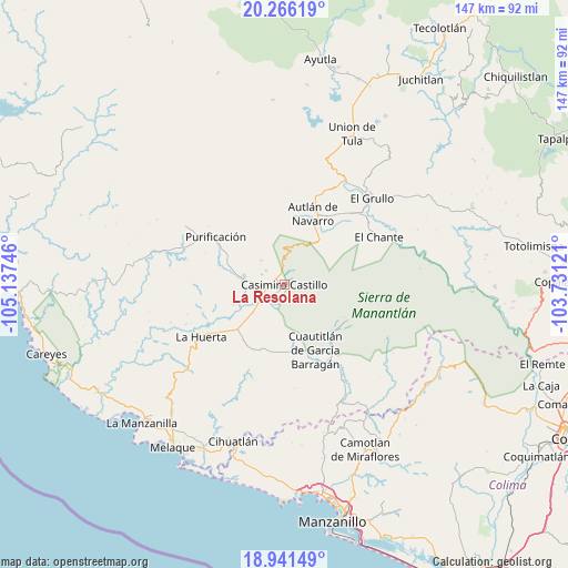 La Resolana on map