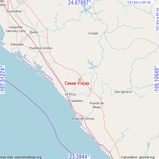 Casas Viejas on map