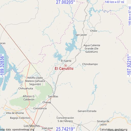El Canutillo on map