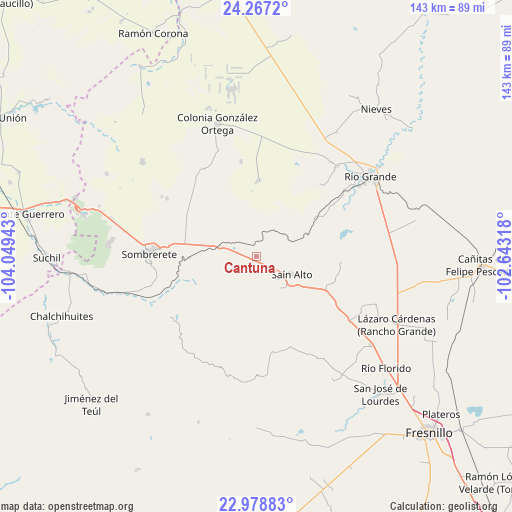 Cantuna on map