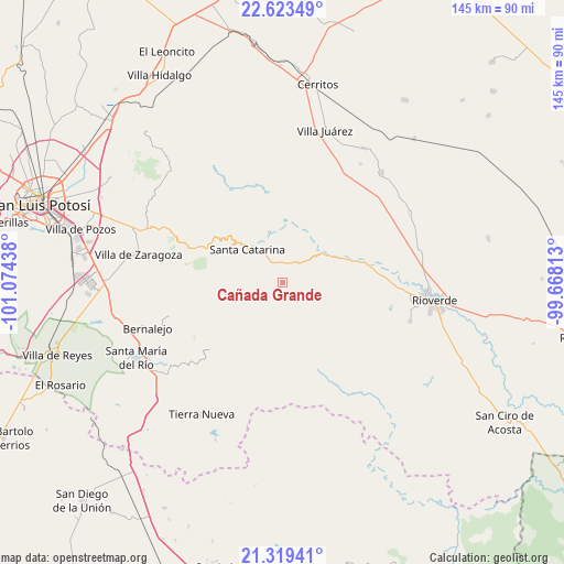 Cañada Grande on map