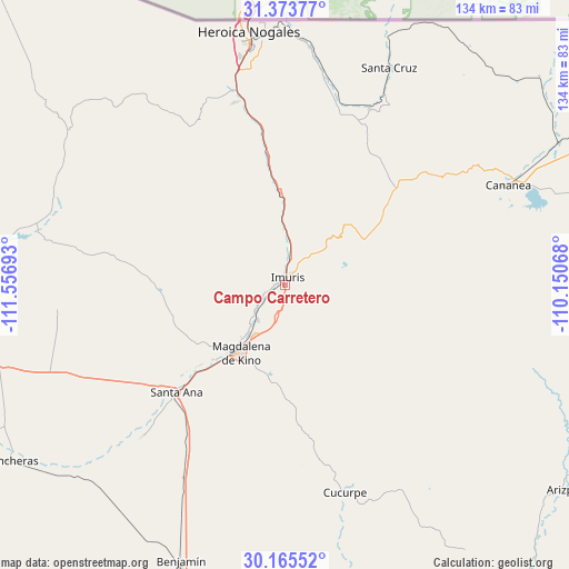 Campo Carretero on map