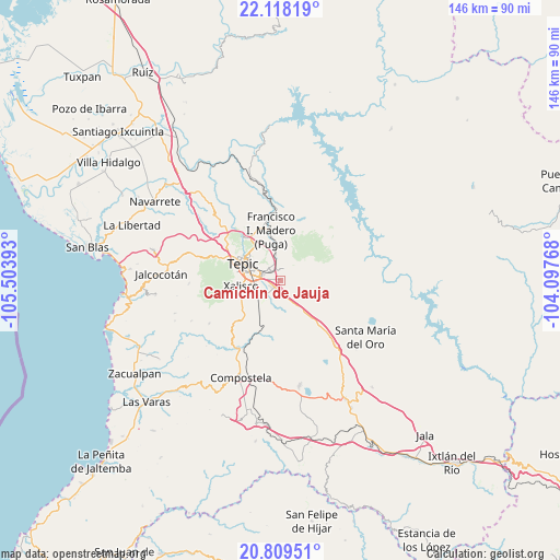 Camichín de Jauja on map