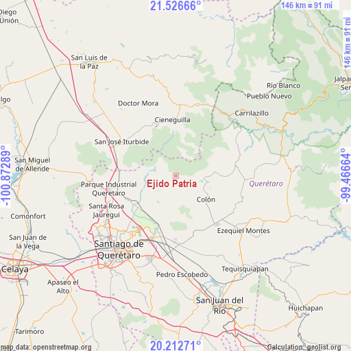 Ejido Patria on map