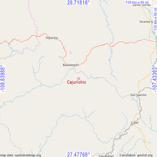 Cajurichic on map