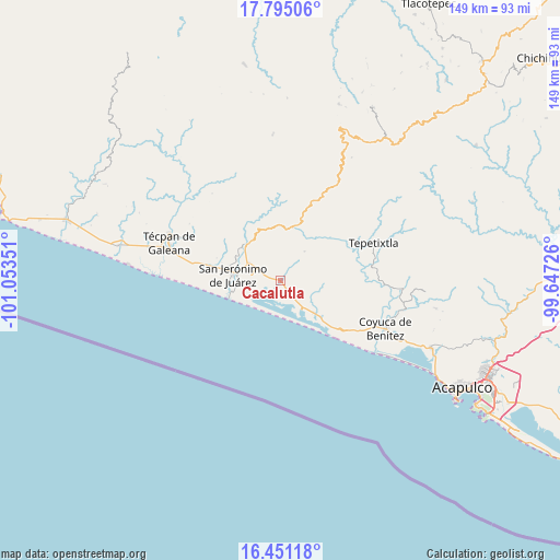 Cacalutla on map