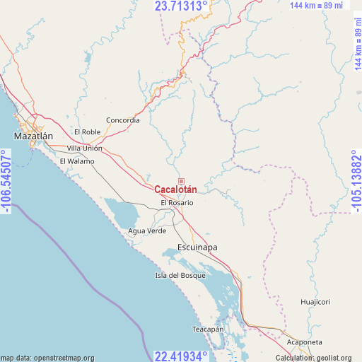 Cacalotán on map
