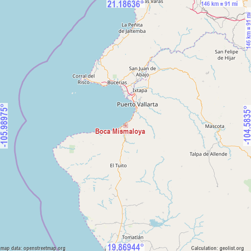 Boca Mismaloya on map