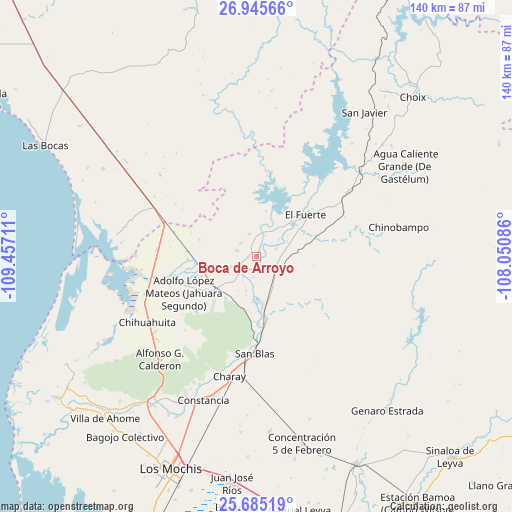 Boca de Arroyo on map
