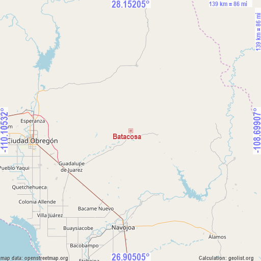 Batacosa on map