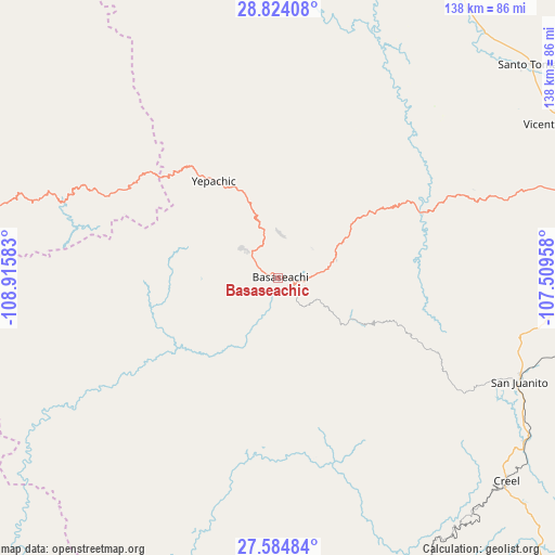 Basaseachic on map