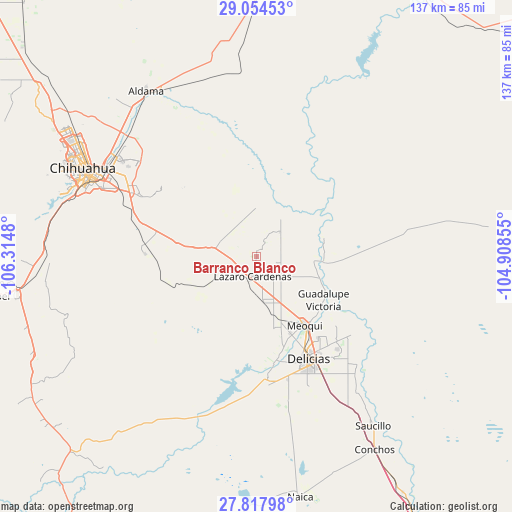 Barranco Blanco on map