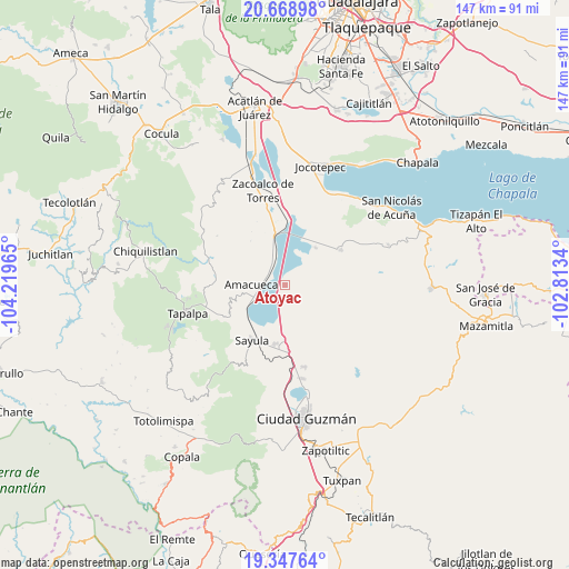 Atoyac on map