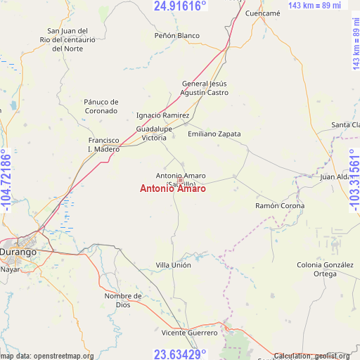 Antonio Amaro on map