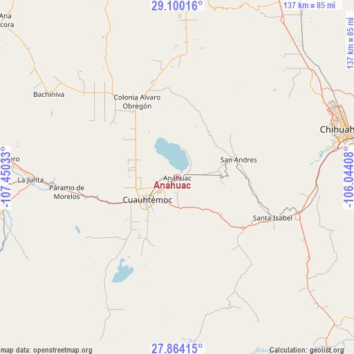 Anáhuac on map