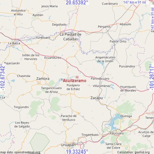 Acuitzeramo on map