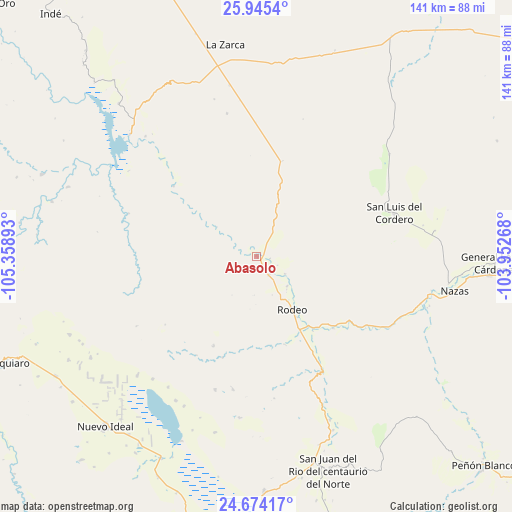Abasolo on map