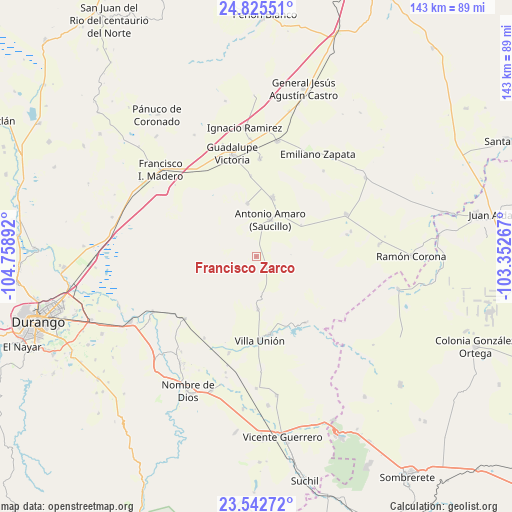 Francisco Zarco on map