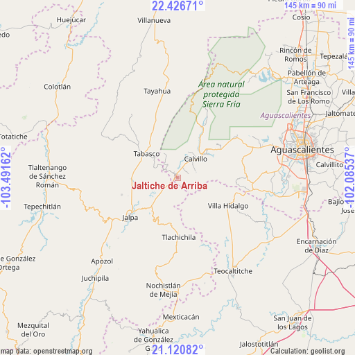 Jaltiche de Arriba on map