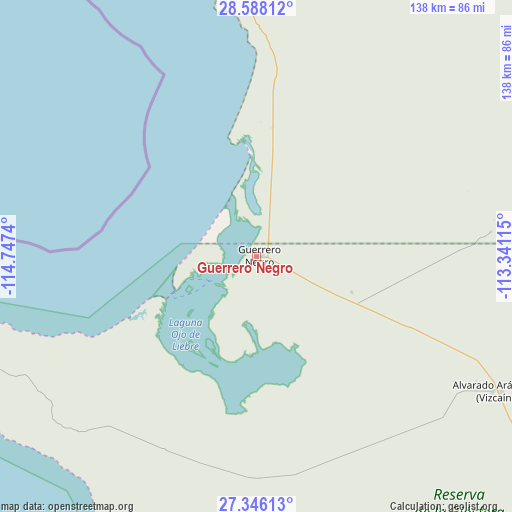 Guerrero Negro on map